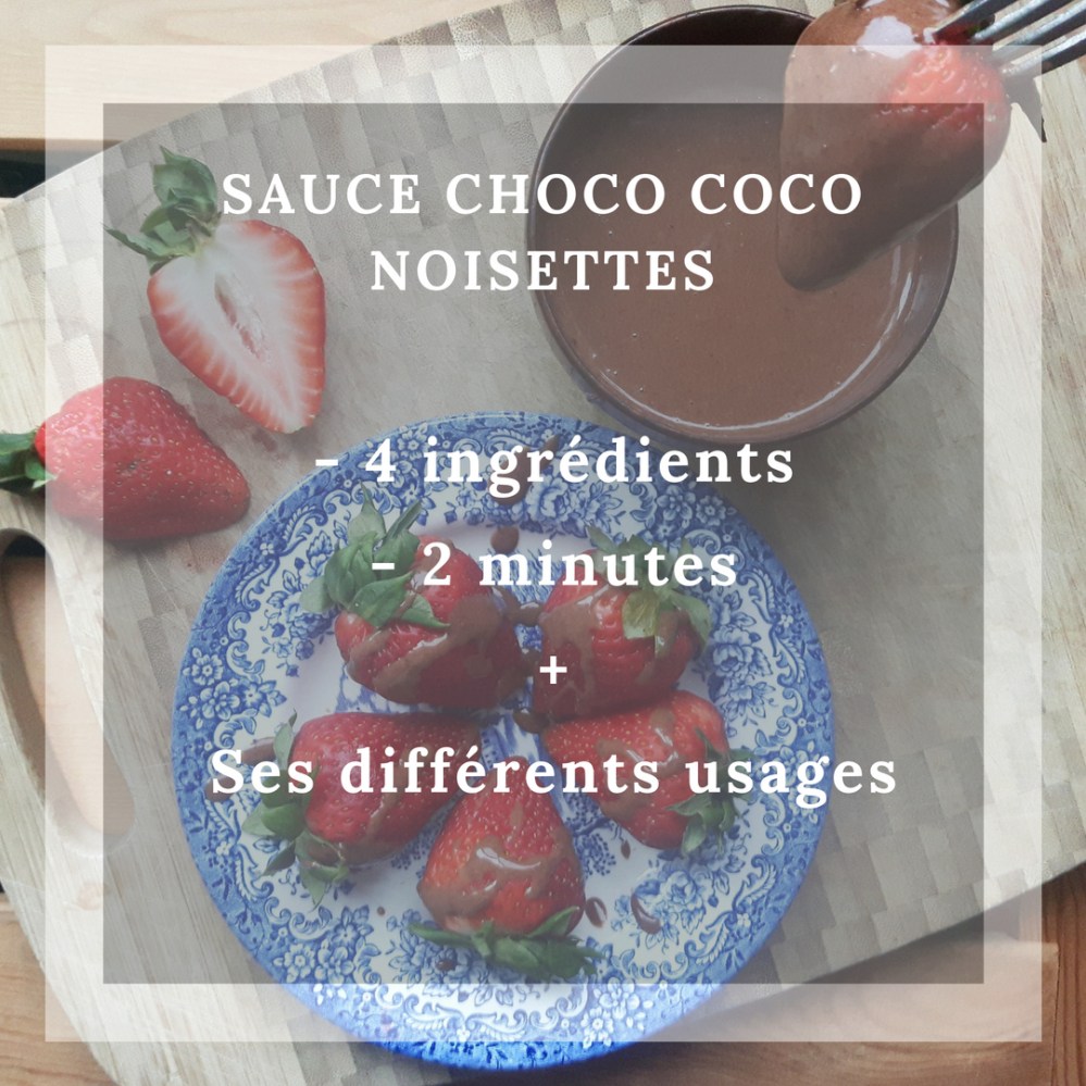 Sauce choco coco noisettes